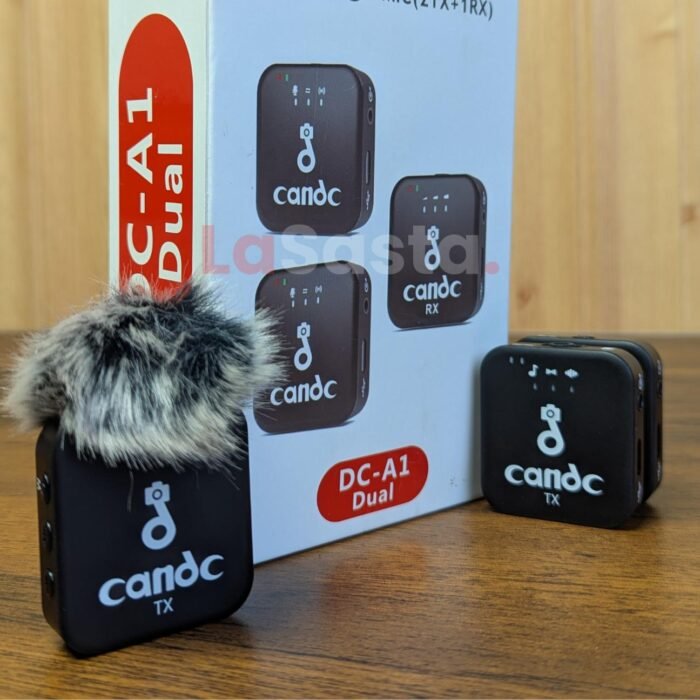 Candc DC-A1 Dual Wireless Microphone | 2TX + 1RX with Noise Cancellation - Image 7
