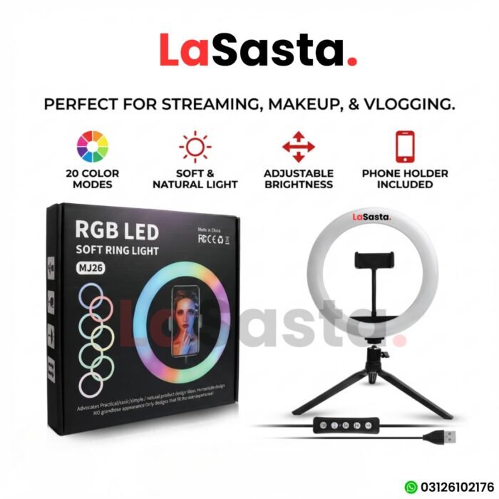 MJ26 10-Inch RGB LED Ring Light - Image 3