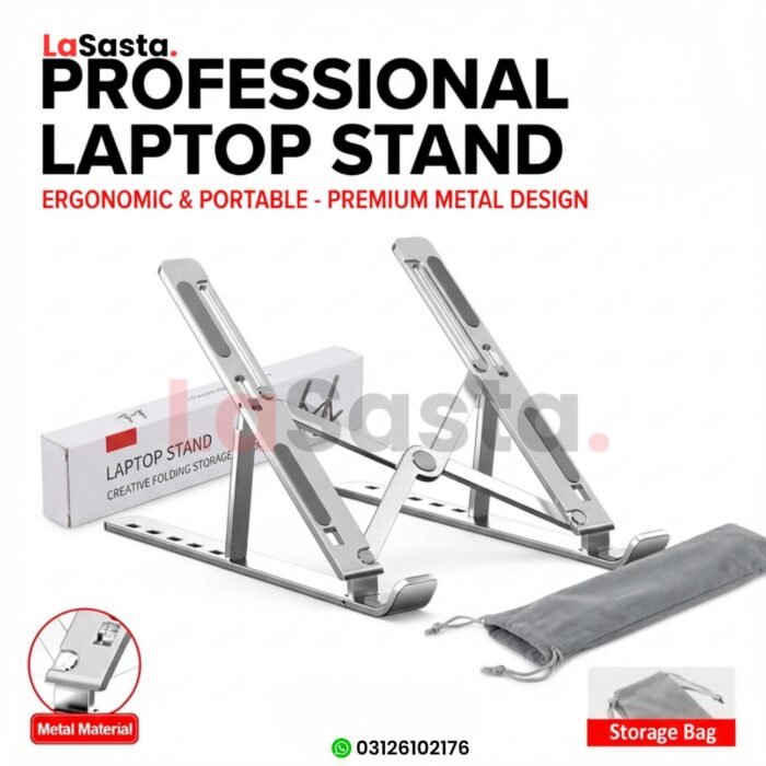 High Quality Metal Laptop Stand | Adjustable - Image 2
