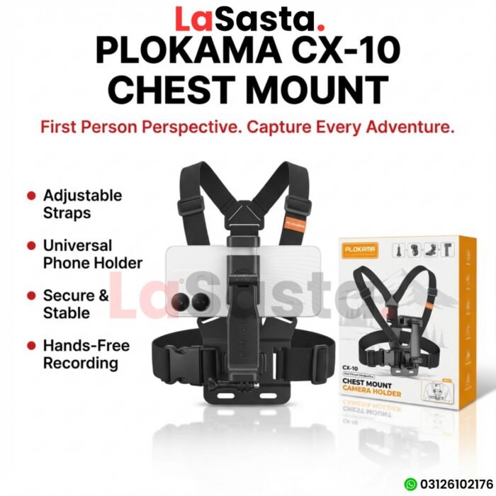 PLOKAMA CX10 Action Camera & Phone Chest Mount - Image 2