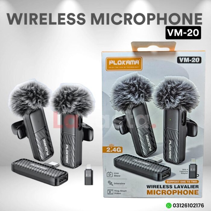 PLOKAMA VM20 Wireless Microphone – Lavalier Mic - Image 4