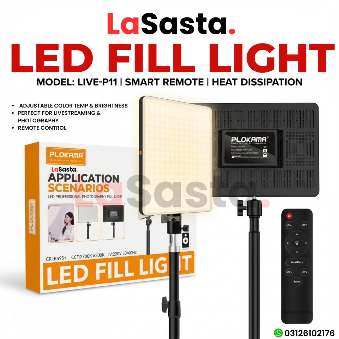 Plokama P11 Live LED Fill Light Plokama P11 Live LED Fill Light - Image 1